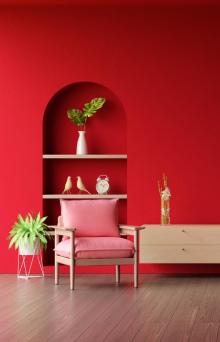 red-living-room